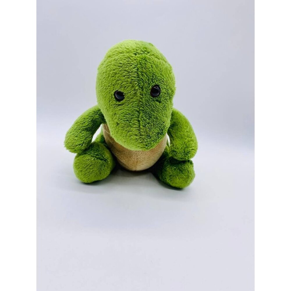 Green Turtle Plush Stuffed Animal Toy With Spotted Pattern Print Shell, 7"
